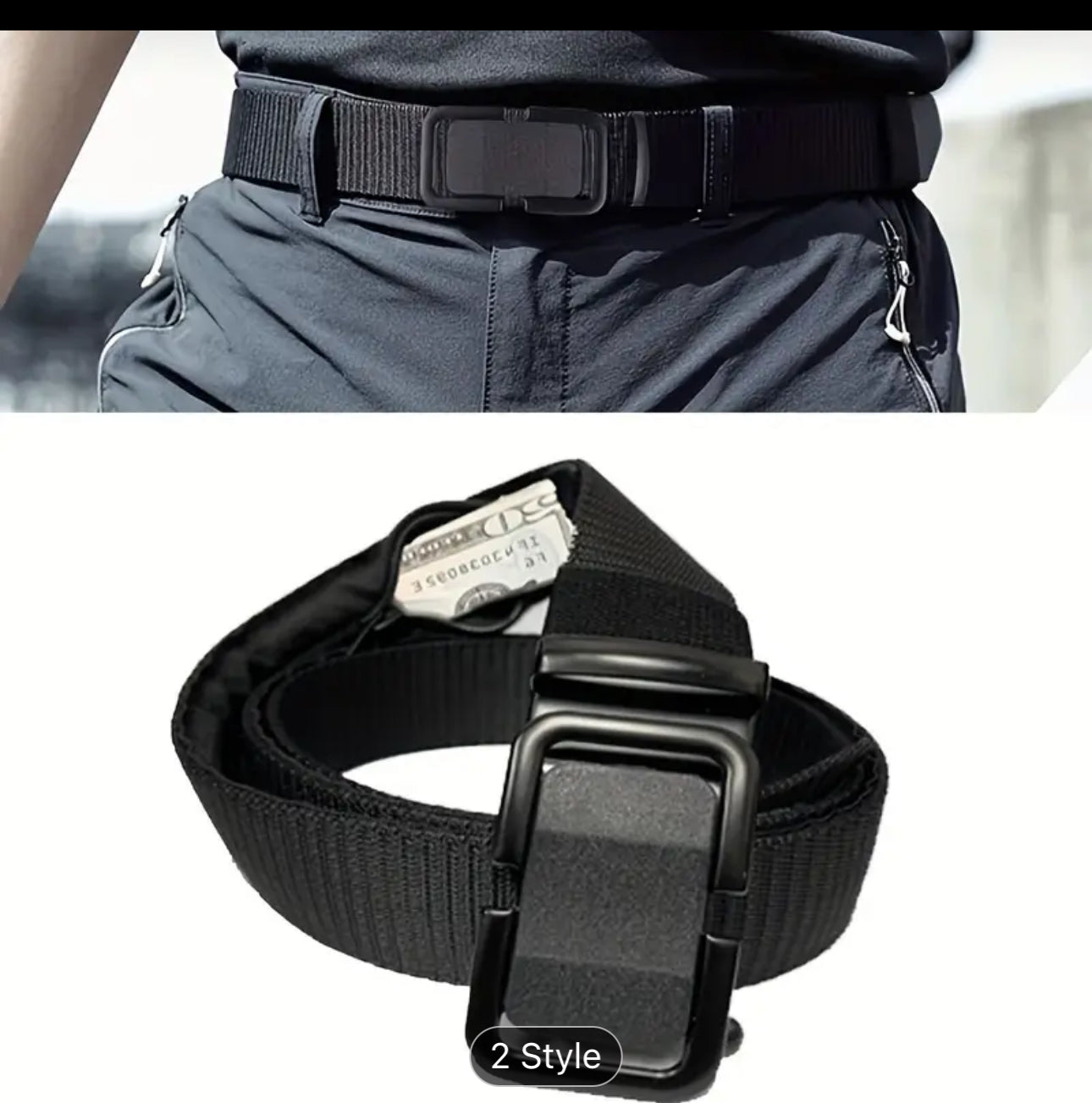 Travel Cash Anti Theft Belt Waist Bag Portable Hidden Money Strap Belt Wallet Waist Pack Secret Hiding Belt 46.85inch