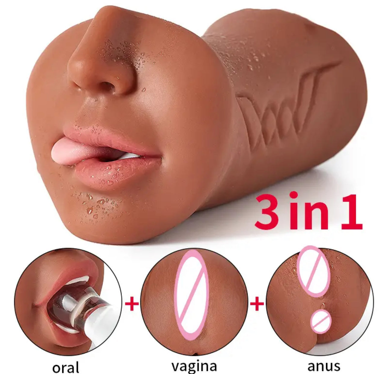 3 IN 1 Vaginal Anus Masturbation Cup