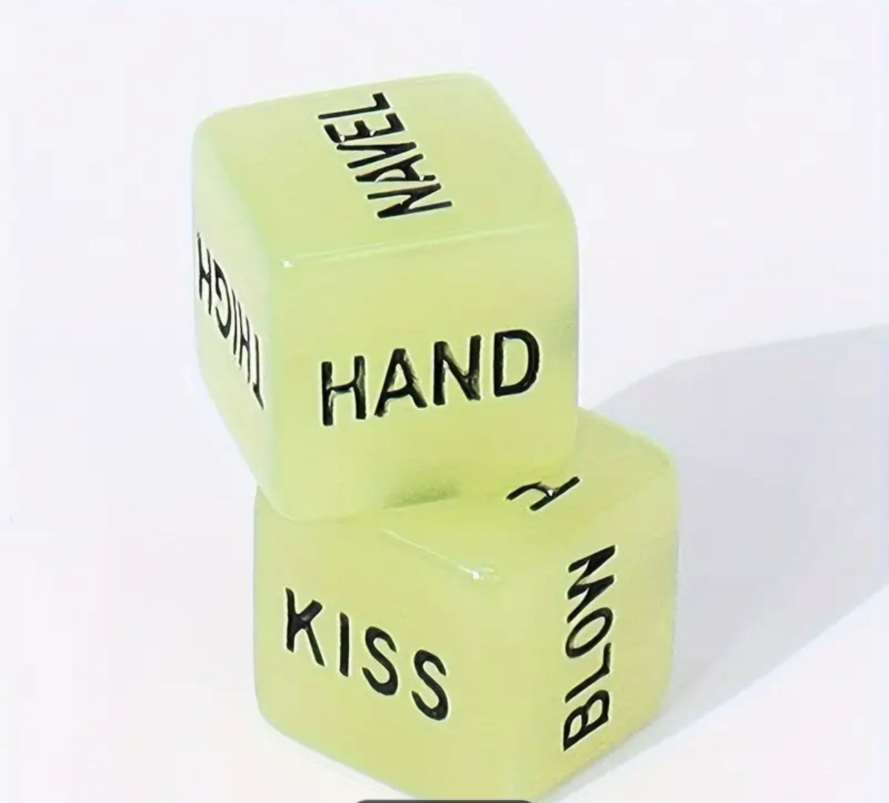 Glow in the dark bedroom dice