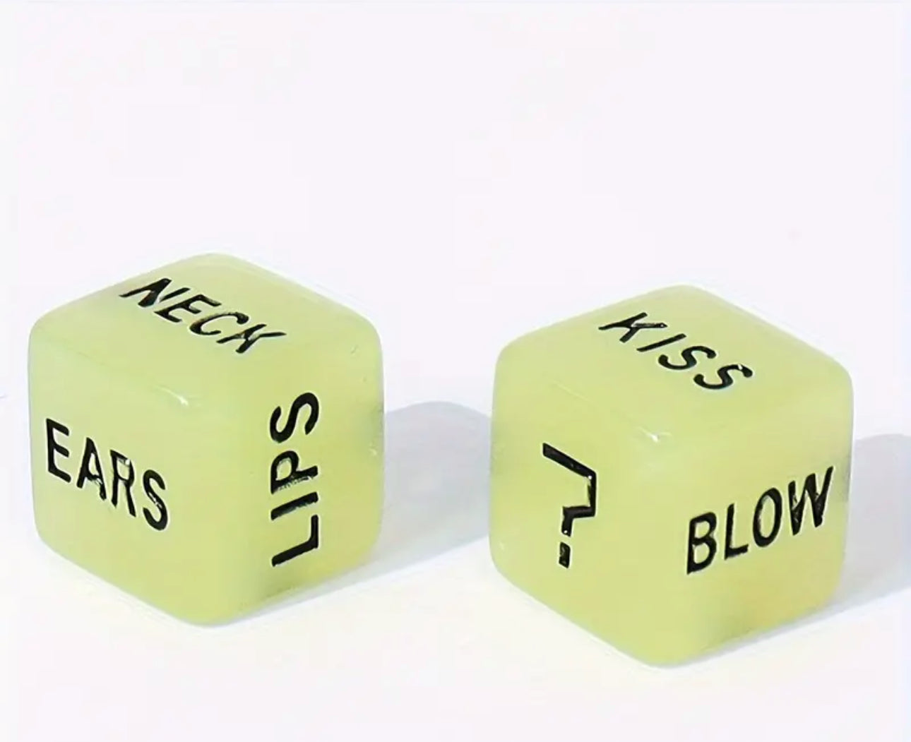 Glow in the dark bedroom dice