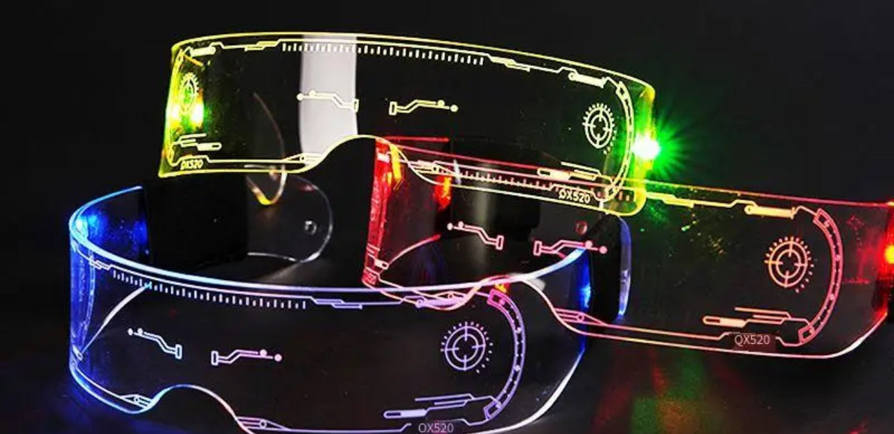 LED Glasses Punk Style Light Up Glasses With Fantasy 7 Colors
