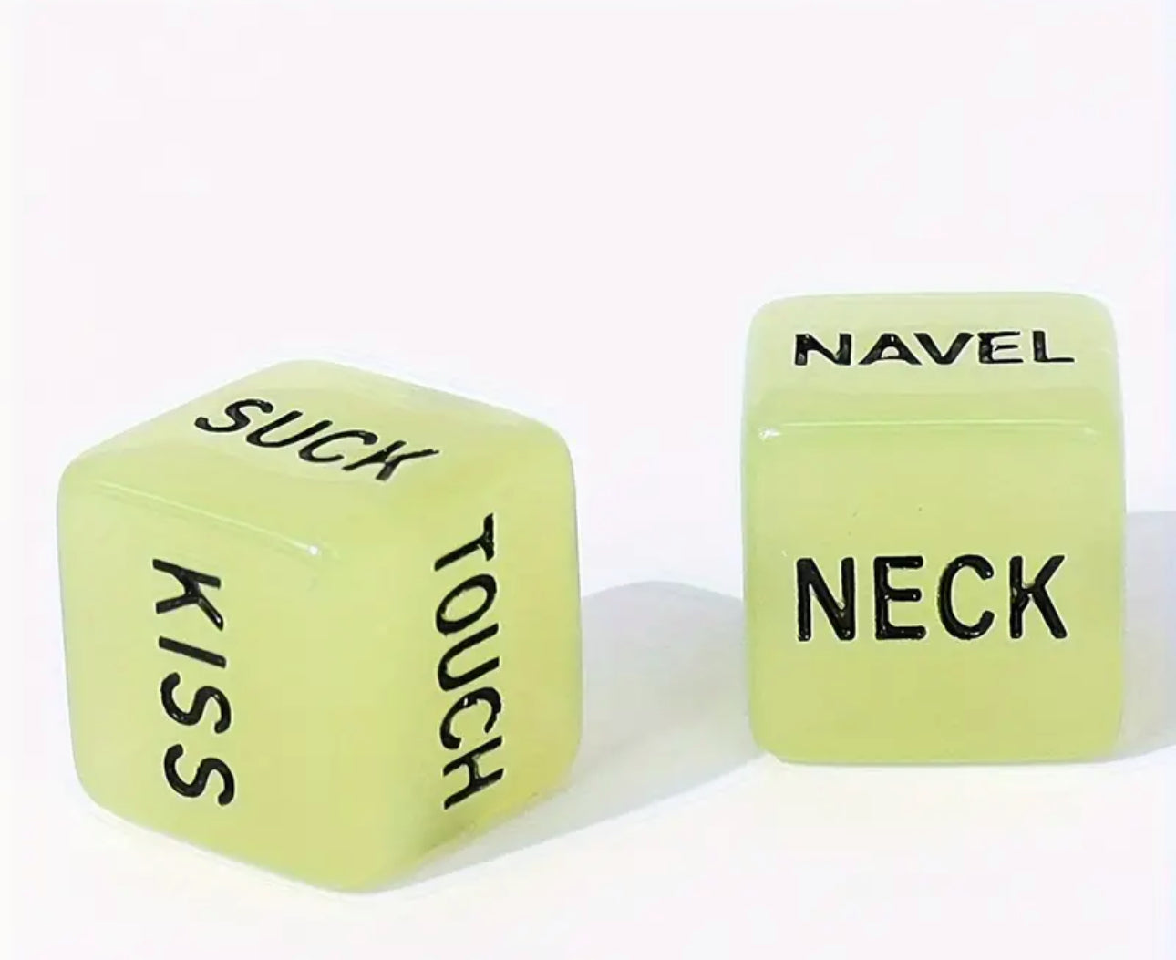 Glow in the dark bedroom dice