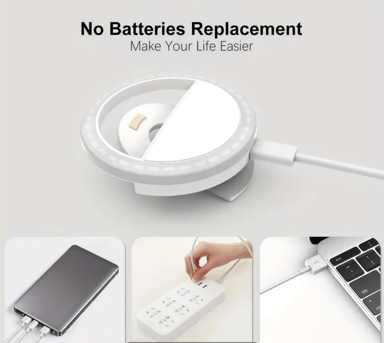 LED Mini Ring Phone Light