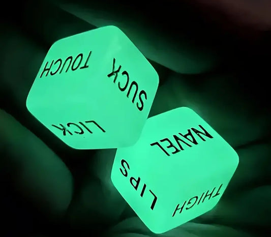 Glow in the dark bedroom dice