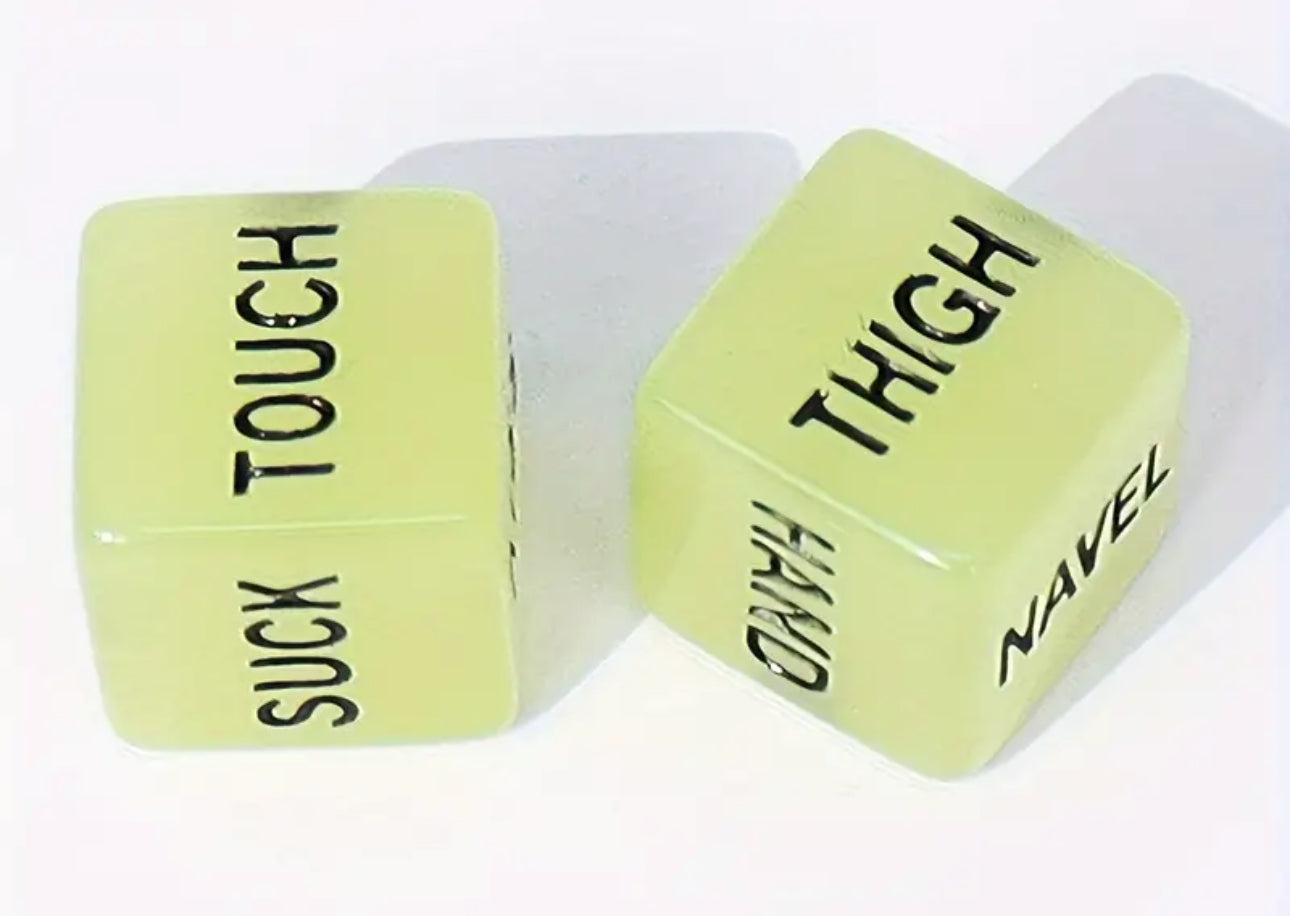 Glow in the dark bedroom dice